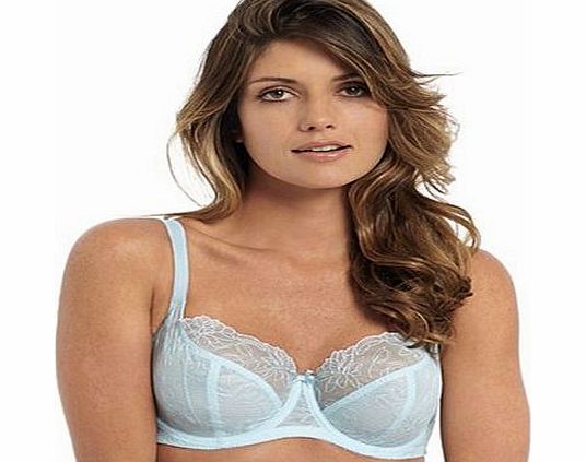 Colette Underwired Non Padded Balconnet Bra, Ice Blue (34E)
