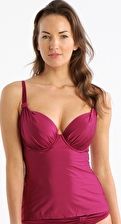 Panache, 1295[^]187893 Halle Padded Plunge Tankini - Cranberry