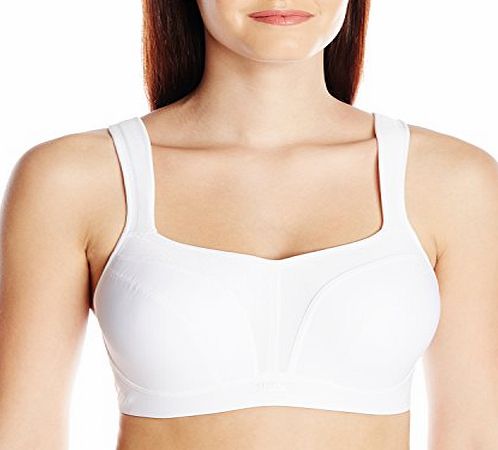 Panache  Womens Full Cup Plain Sports Bra, White, Size: 38GG