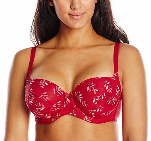  Womens Tango Balconnet Balcony Plain Everyday Bra, Red (Scarlet), 36GG