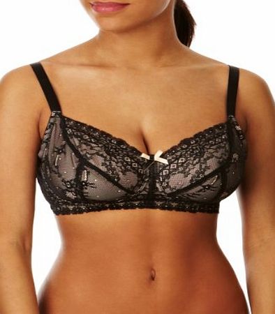 Panache Sophie Maternity Support Womens Bra Black/Nude 32FF