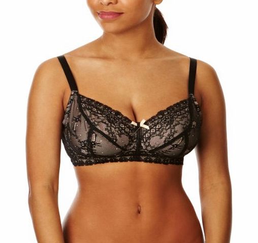Panache Sophie Maternity Support Womens Bra Black/Nude 34D