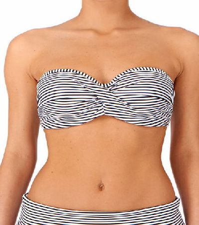 Panache Womens Panache Anya Stripe Bandeau Bikini Top -