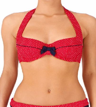 Panache Womens Panache Britt Halter Bikini Top - Red Spot