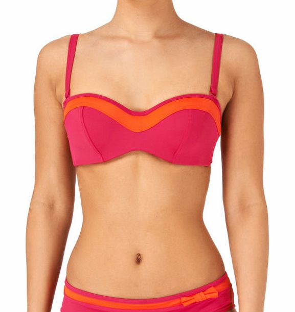 Panache Womens Panache Isobel Bandeau Bikini Top - Cerise