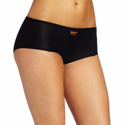 Panache Womens Sports Short Plain Brief, Black, Size 18