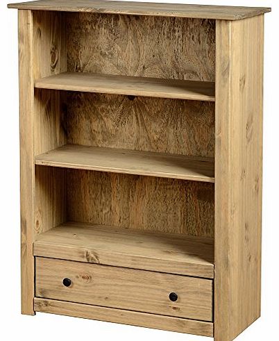 Bookcase Pine 1 Drawer 3 Book Shelves Solid Wood Furniture Waxed *Brand New*