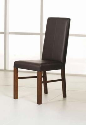 Panama Faux Leather Dining Chairs - Brown - Pair