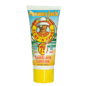 Panama Jacks Surf N Sport Sunblock Lotion. SPF75