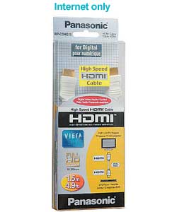 panasonic 1.5m HDMI Gold Plated Cable - White