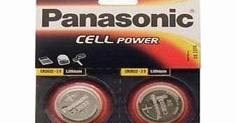 Panasonic 2 X CR2032 Battery (2 pack) - Panasonic, Lithium Coin Cell, 3V
