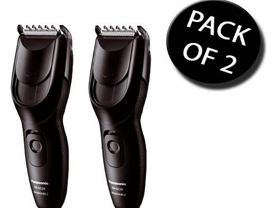 Panasonic 2x Panasonic ER-GC20-K Washable Hair Clipper - Black