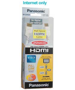 Panasonic 3m HDMI Gold Plated Cable - White