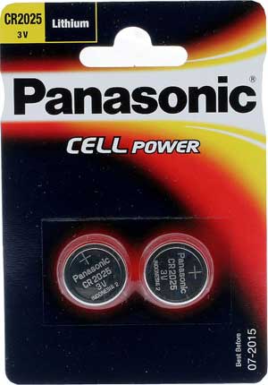 panasonic 3V Lithium Coin CR2025 ~ 2 Pack Super Special - 99p and Under Blitz