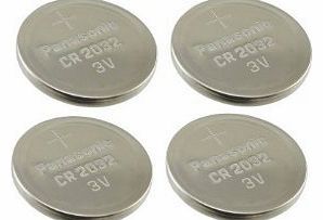 CR2032 Battery (4 pack) - Panasonic, Lithium Coin Cell, 3V