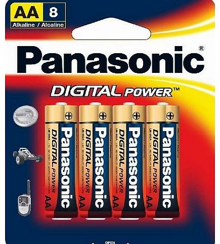 Panasonic Digital Power AA Alkaline Batteries - 8 Pack Size: AA 8 Pack Consumer Portable Electronics/Gadgets