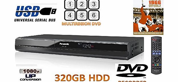 Panasonic DMR-EX86EB DVD Recorder with MULTIREGION DVD playback with 320GB HDD and Freeview Plus includes Original collectable 1966 World Cup DVD England v Germany Collectable
