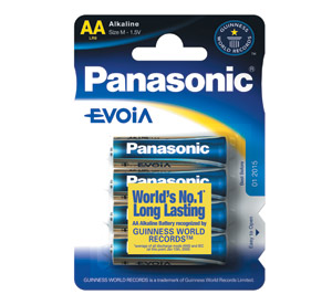 Panasonic EVOiA - AA - 4 Pack - WORLDS LONGEST LASTING ALKALINE AA !