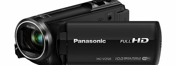 Panasonic HC-V250EB-K Full HD Camcorder - Black (90x Intelligent Zoom, Power OIS, Wi-Fi, NFC) (New for 2014)