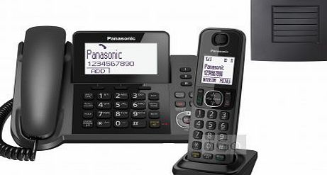 Panasonic KX-TGF320 Corded & Cordless Home Office Telephone Kit - Black - View #5