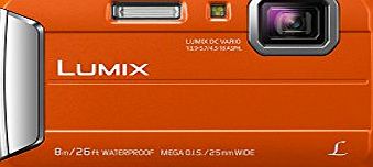 Panasonic Lumix DMC-FT30EB-D Waterproof Action Camera - Orange (16 MP, 4x Optical Zoom)