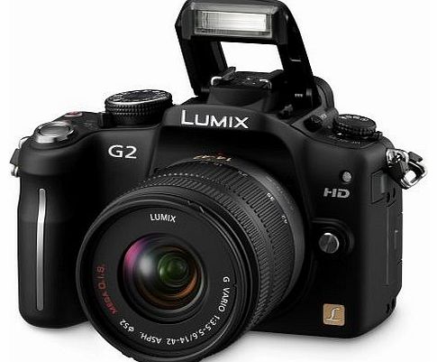 Panasonic Lumix DMC-G2 12.1 MP Live MOS Interchangeable Lens Camera with 3-Inch Touch Screen LCD and 14-42mm Lumix G VARIO f/3.5-5.6 MEGA OIS Lens (Black)