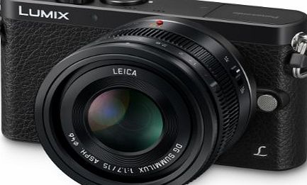 Panasonic Lumix DMC-GM1LEB-K Compact System Camera with LEICA DG SUMMILUX 15mm Lens - Black