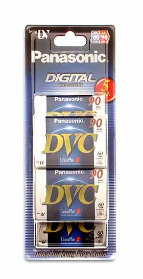 Panasonic Mini DV tape SP 60/LP 90 min 10 Pack -