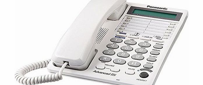Panasonic  KX-TS208W Integrated Corded Telephone System with Hearing Aid Compatibility amp; 16-Digit LCD (2-Line System)