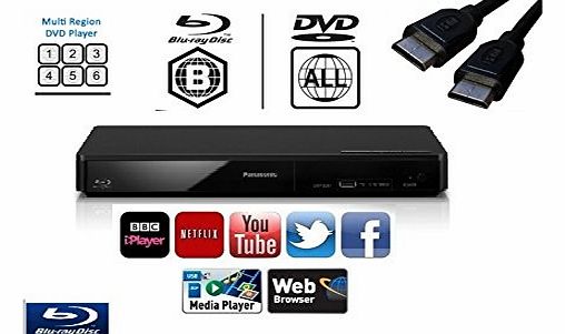  MULTIREGION DMP-BD81 SMART NETWORK BLU-RAY / DVD PLAYER (MULTIREGION FOR DVD ONLY / REGIONS 1/2/3/4/5/6) WITH BBC i PLAYER- NETFLIX-YOU TUBE-FACEBOOK CONNECTIVITY . EXTERNAL HDD PLAYBACK / W