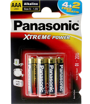 Panasonic XTREME Power - AAA (LR03) - 4 2 FREE PACK- LIMITED SPECIAL