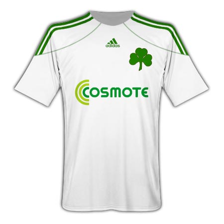 Panathanikos Adidas 2010-11 Panathanikos Shamrock Away Shirt