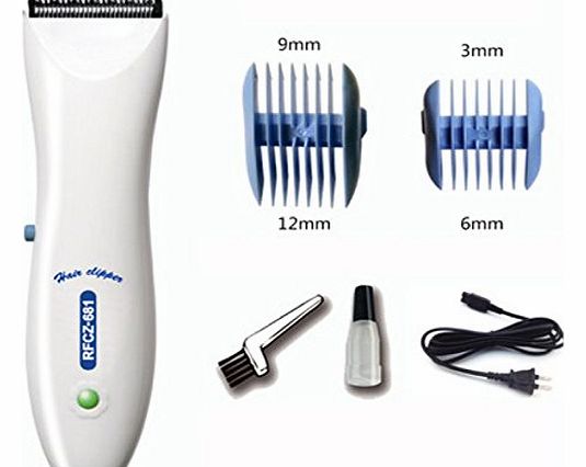 Rechargeable Electrical Baby Hair Clipper Cordless Trimmer Set in Blue