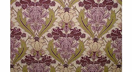 Pandoras Upholstery 1 Metre Acanthus Berry Art Nouveau Vinatge Designer Cotton Curtain Upholstery Fabric
