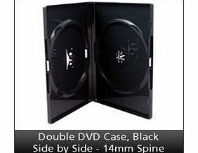 PANMER Double DVD Case, Black Side by Side-14mm Spine(10)