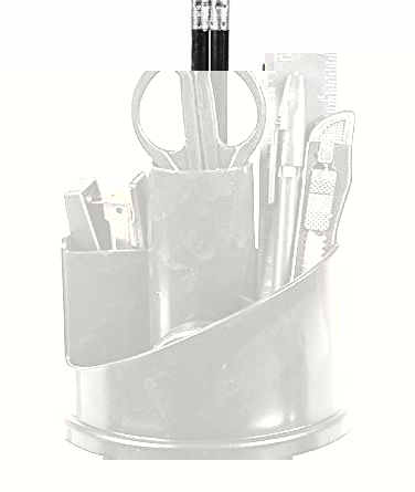 Panorama Gifts 12pc Office Stationery Organiser Rotating Desk Set (Black)