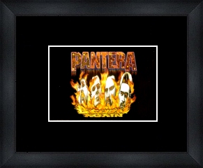 PANTERA Band Flames - Custom Framed Print Framed Music Prints and Poster
