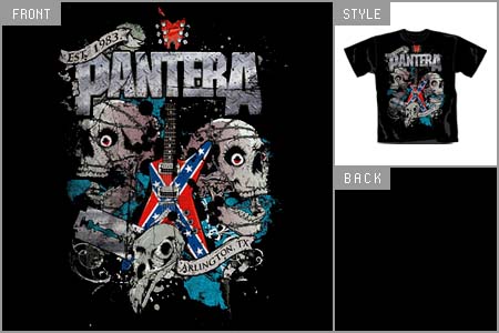 Pantera (Texas Skulls) T-shirt brv_31512013_P