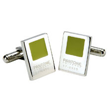 Pantone Green Olive Cufflinks - Sonia Spencer