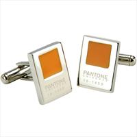 Pantone Mandarin Orange Chip Cufflinks by