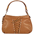 English Tan Corset Hobo Leather Handbag