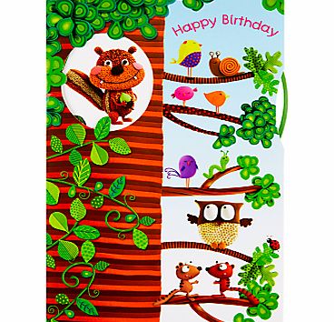 Paper Rose Tree House Birthday Card