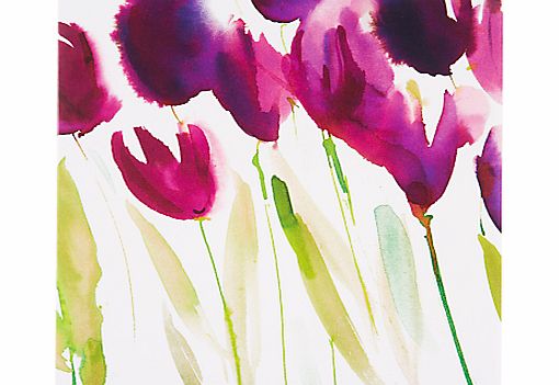 Paper Rose Tulips Greeting Card