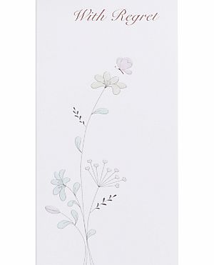 Paper Rose With Regret Card