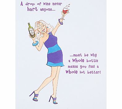 Paperlink Drop of Wine Birthday Card