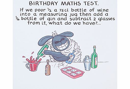 Paperlink Maths Test Birthday Card