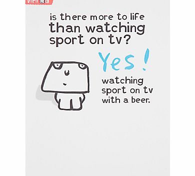 Paperlink Watching Sport Greeting Card