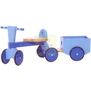 Papo Le Toy Van Blue Trike And Trailer
