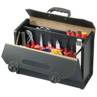 Parat Top Line Tool Case with Middle Wall   2 Tool Holders   8 Push In Compartments
