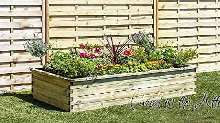 Parcel in the Attic Raised Bed Planter Wooden Timber Grow your own Vegetables Garden Allotment (Sleeper Raised Bed 180x90x45cm)